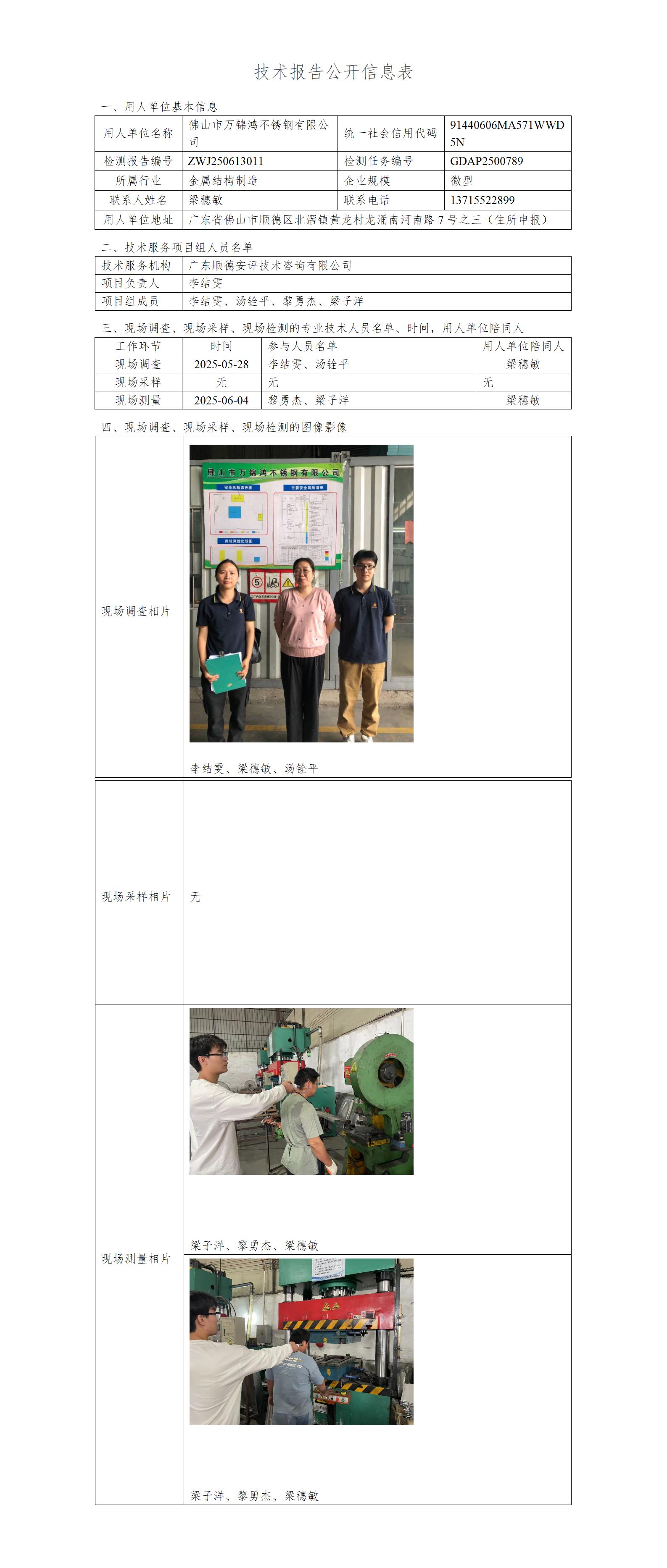 佛山市万锦鸿不锈钢有限公司-2025-技术报告公开信息表_01.jpg